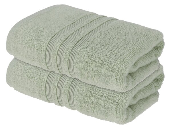Livarno® Froté ručník Zero Twist, 50 x 100 cm, 500 g/m2, 2 kusy (zelená) (100398571003)