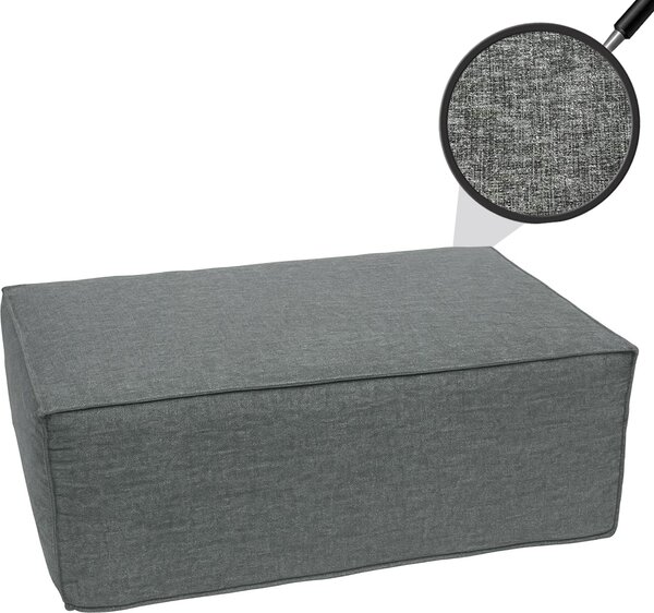 Otoman/písluenství k pohovce HWC-O54, podnoka pod nohy chaise longue, látka/textil 300g/m² 38x97x70cm tmav edá