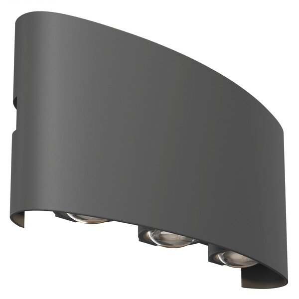 Maytoni Venkovní nástěnné LED svítidlo STRATO, 6W, š. 16,5 cm, CRI80, IP54 Barva: Černá