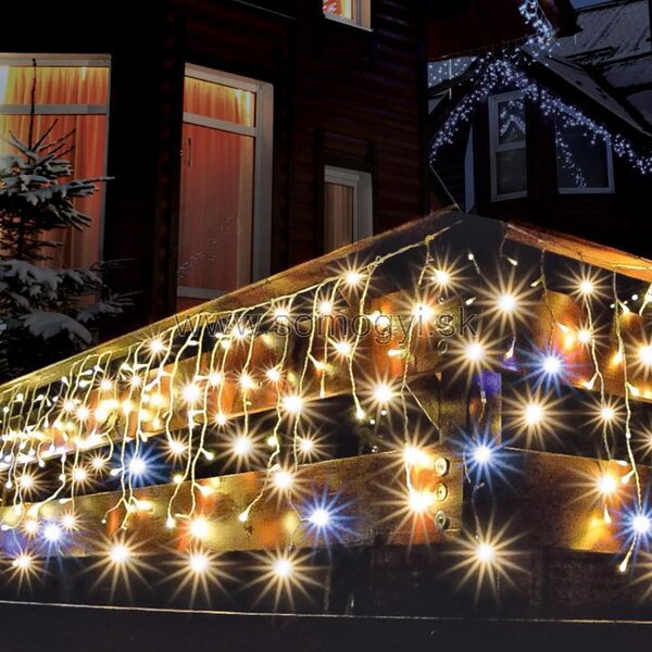 Somogyi Vánoční Led světelný závěs s rampouchy, blikající, 5m, Ip44, 230V Kaf 300L 5M
