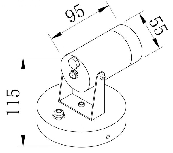 Maytoni Venkovní nástěnné svítidlo SCOPE, 1xGU10, v. 11,5 cm, IP65