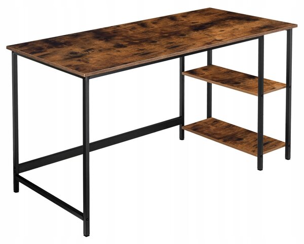 Obdélníkový psací stůl LoftInspired 140 x 60 x 73,5 cm černý, dub antik
