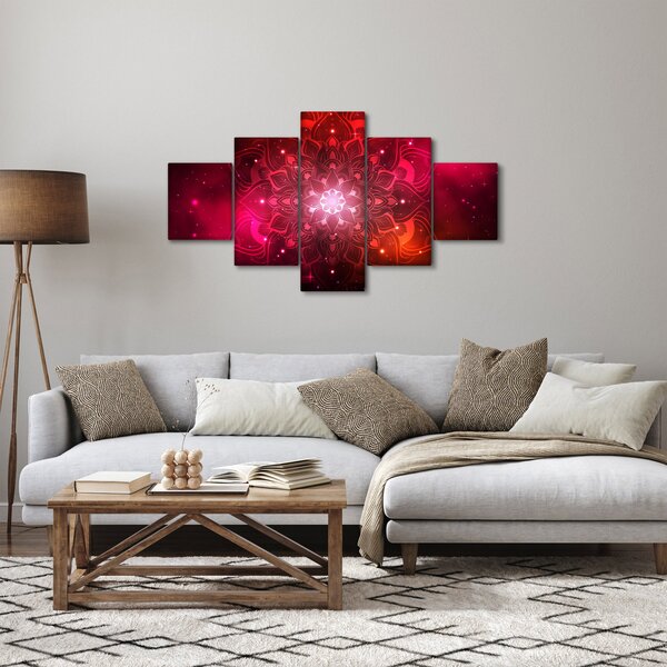 Obraz červené abstrakce (125x70 cm)