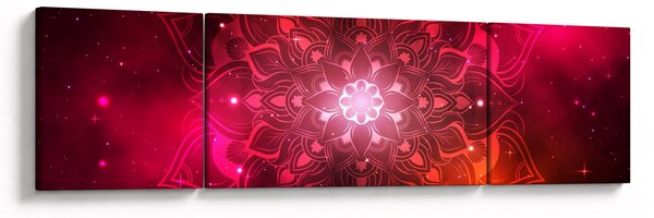Obraz červené abstrakce (170x50 cm)
