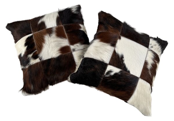 Kožený polštář - exotic tricolor 45x45 patch