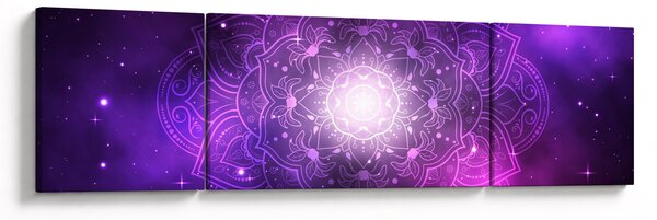 Obraz fialové abstrakce (170x50 cm)