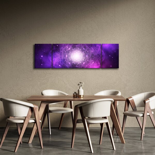 Obraz fialové abstrakce (170x50 cm)