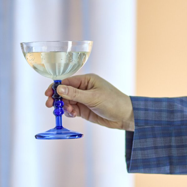 Sklenice na koktejl Noemi Blue Glass 230 ml