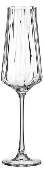 Crystal Bohemia Cettia optic sklenice na sekt 270 ml 6 ks