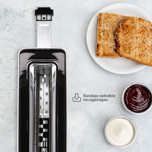 Velký topinkovač na 2 toasty Fletcher 900W funkce přihřátí a rozmrazení bílý 3 roky zár
