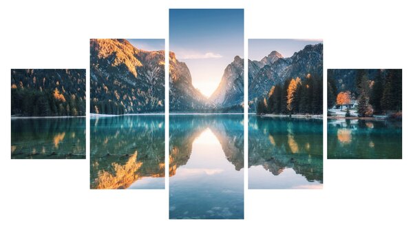 Obraz - Horské jezero (125x70 cm)