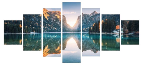 Obraz - Horské jezero (210x100 cm)