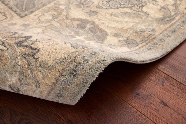 Kusový koberec vlněný Agnella Agnus Hetman Siwy Béžový Šedý (binding) Rozměr: 170x240 cm