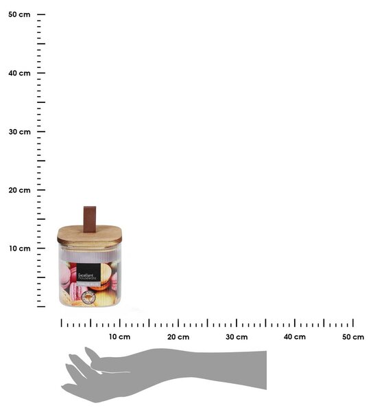 Skleněná nádoba na potraviny Stripe Square 750ml