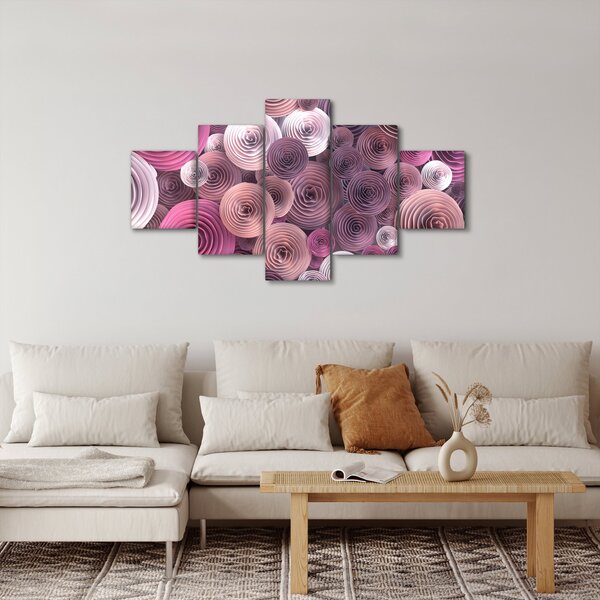 Abstraktní obraz květů růží (125x70 cm)