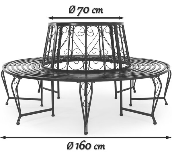 Deuba Lavička kolem stromu Bree - Ø160 cm