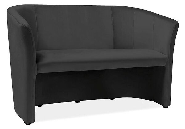Pohovka Cuba Velvet, dvojsedák, černá
