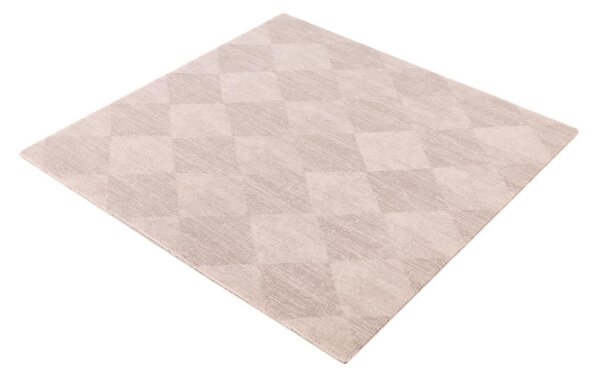 Kusový koberec vlněný Agnella Agnus Checkered Béžový Rozměr: 133x195 cm