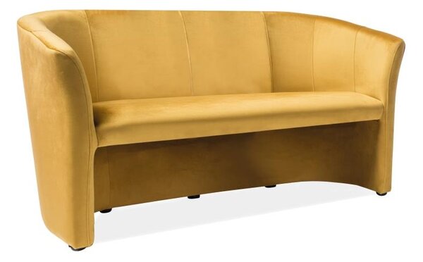 Pohovka Cuba Velvet, trojsedák, žlutá