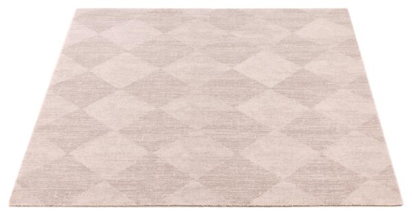 Kusový koberec vlněný Agnella Agnus Checkered Béžový Rozměr: 133x195 cm