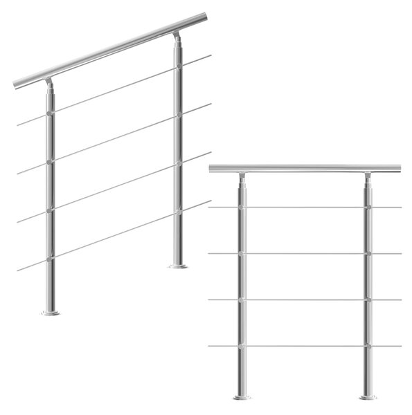Deuba Schodišťové zábradlí 4 vzpěry - 100 cm