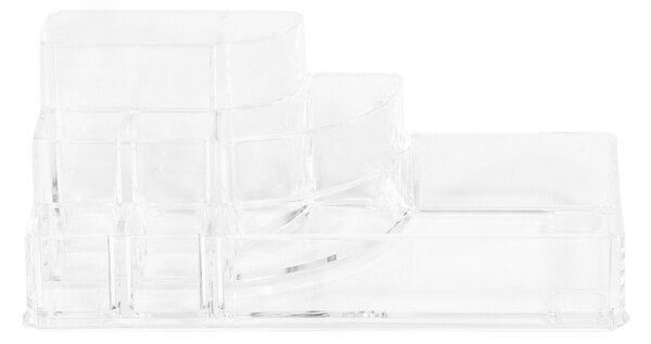 Organizer na kosmetiku a Make-up Compactor - 8 přihrádek, čirý plast