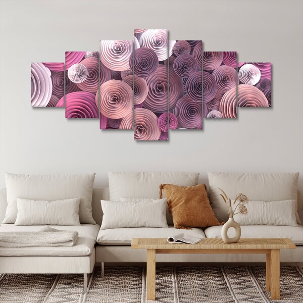 Abstraktní obraz květů růží (210x100 cm)