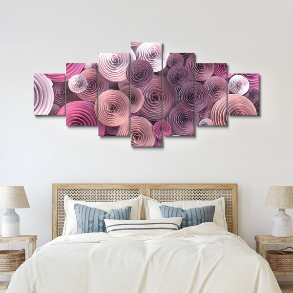 Abstraktní obraz květů růží (210x100 cm)