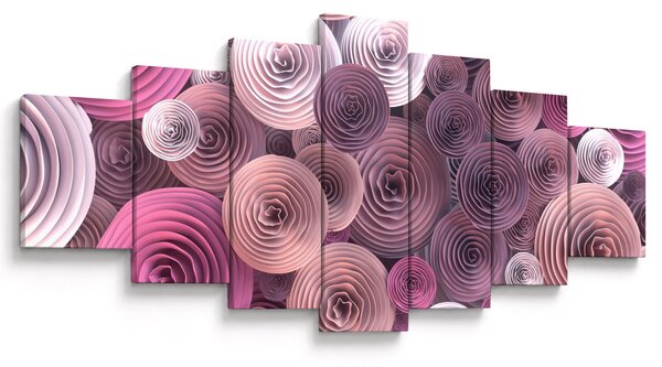 Abstraktní obraz květů růží (210x100 cm)