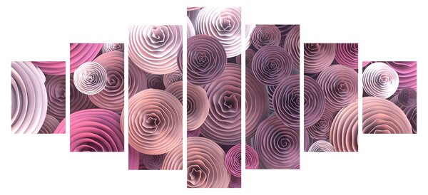 Abstraktní obraz květů růží (210x100 cm)