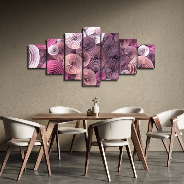 Abstraktní obraz květů růží (210x100 cm)