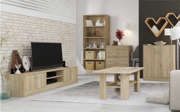 CASARREDO MAXIM 6 dvoudveřová skříň s policemi, dub sonoma