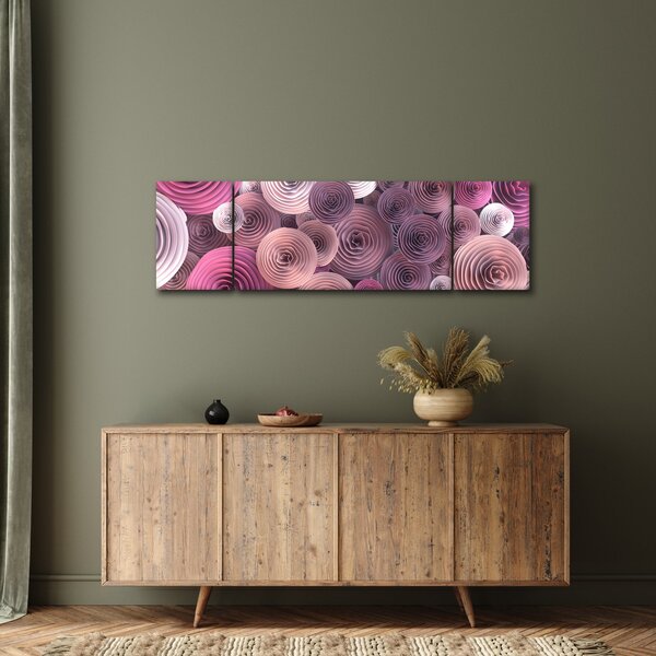 Abstraktní obraz květů růží (170x50 cm)