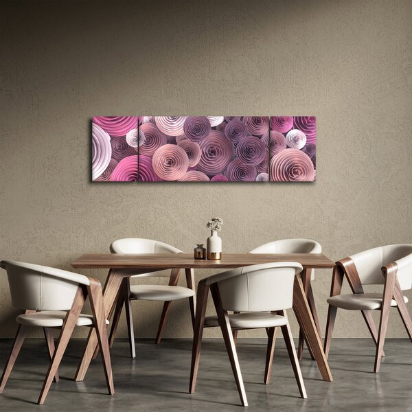 Abstraktní obraz květů růží (170x50 cm)