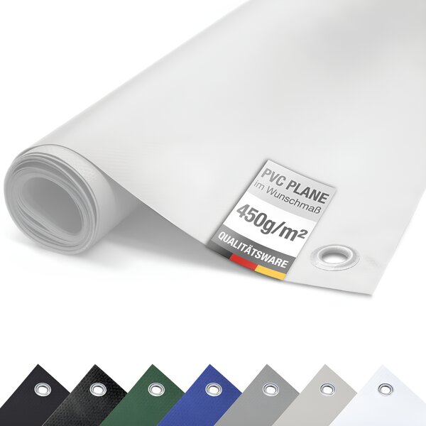 (450g/m²) Plachta na nákladní auta/PVC plachta s oky, krycí plachta (bílá RAL9010, 3m x 2m)