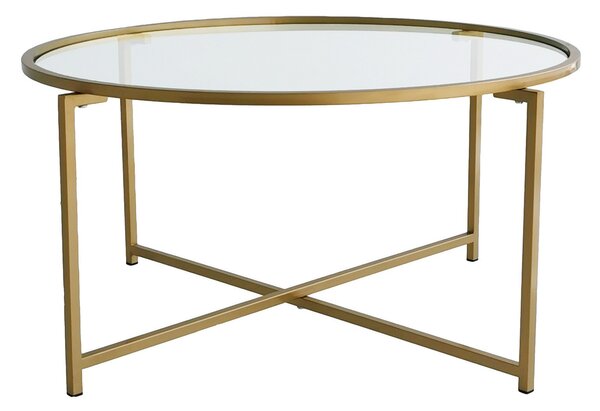 Kalune Design Konferenční stolek Gold Sun zlatý