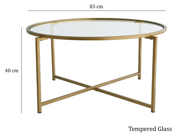 Kalune Design Konferenční stolek Gold Sun zlatý
