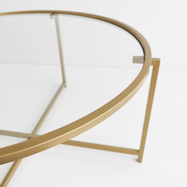 Kalune Design Konferenční stolek Gold Sun zlatý