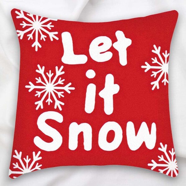Vánoční potah na polštářek 40x40 cm - Let it Snow