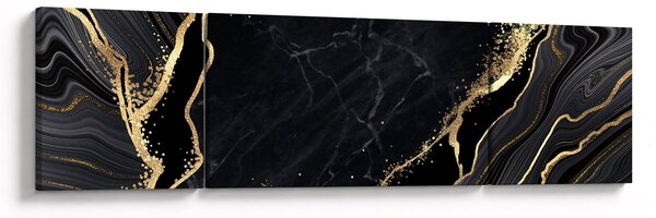 Obraz zlaté abstrakce (170x50 cm)