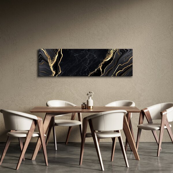 Obraz zlaté abstrakce (170x50 cm)