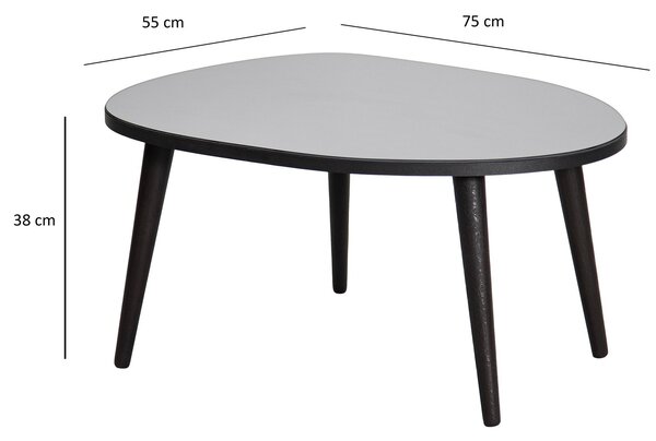 Kalune Design Konferenční stolek Gusto černý/kouřové sklo