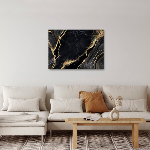 Obraz zlaté abstrakce (70x50 cm)