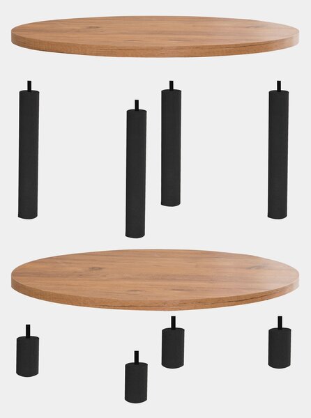 Kalune Design Konferenční stolek Roby borovice atlantic/černá