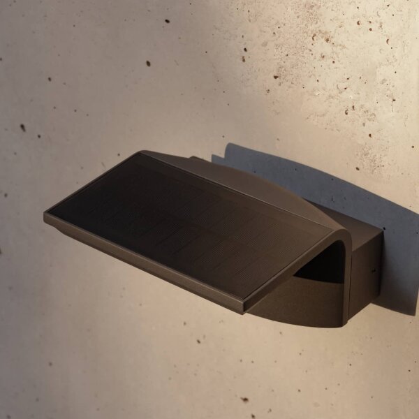 FARO 74456 - LED Solární nást. svítidlo se senz. LUMA LED/5W/3,7/230V IP65 antr