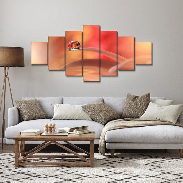Obraz květinové kapky rosy (210x100 cm)