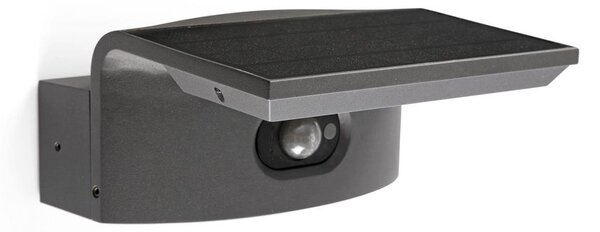 FARO 74456 - LED Solární nást. svítidlo se senz. LUMA LED/5W/3,7/230V IP65 antr