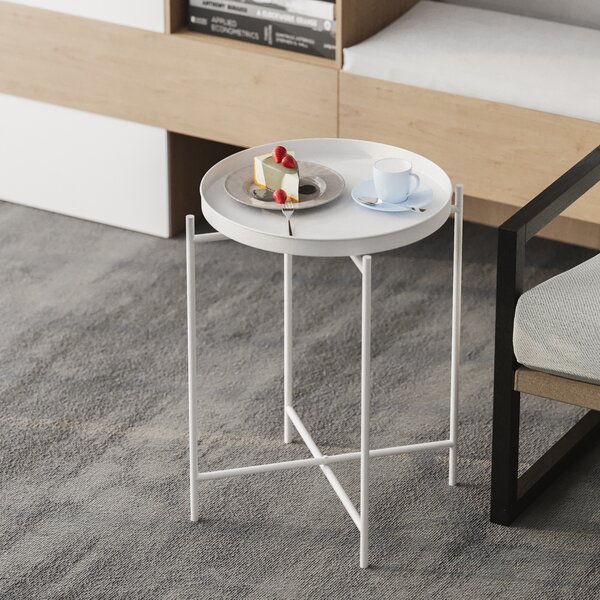 Kalune Design Odkládací stolek Shb-007-B bílý
