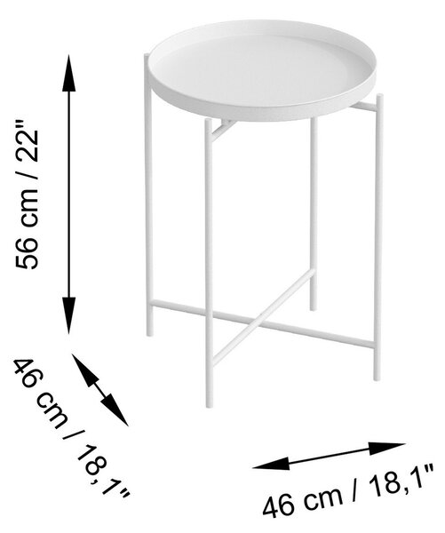 Kalune Design Odkládací stolek Shb-007-B bílý