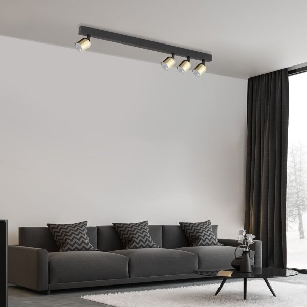 LED Bodové svítidlo TOP 4xGU10/10W/230V černá/zlatá